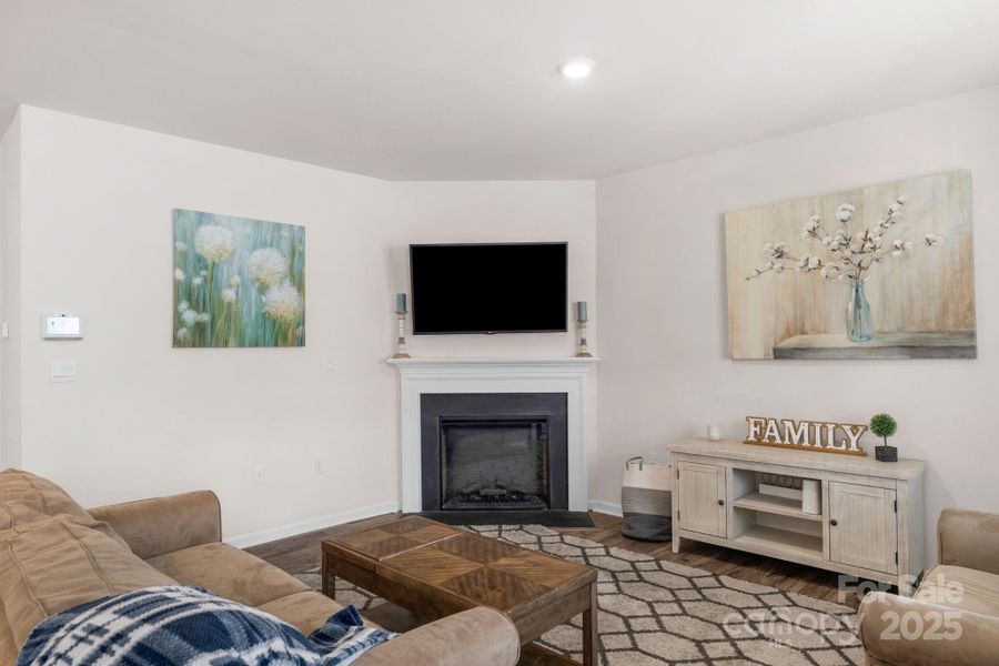 Living Room With Electric Fireplace Living Room With Electric Fireplace