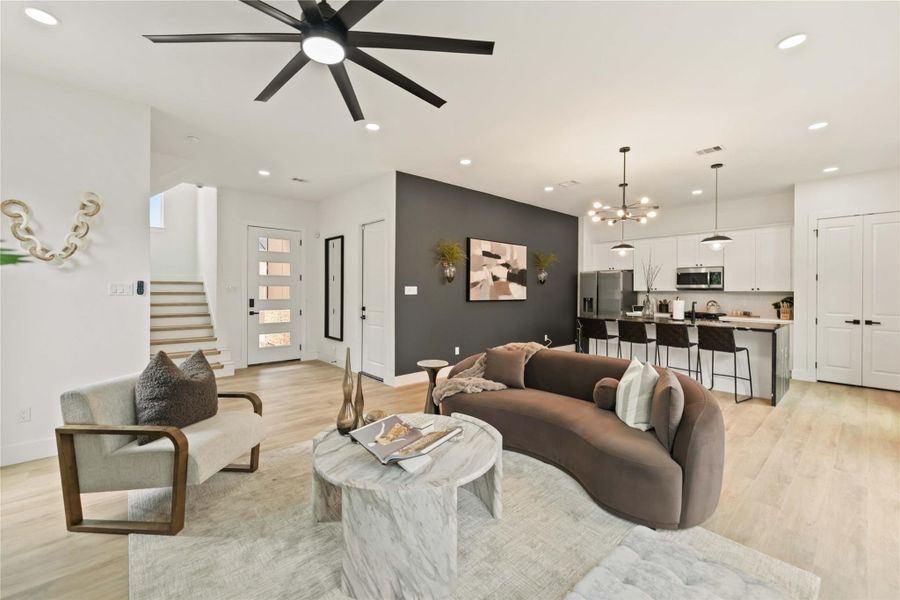 Furnished interior view inside a new home in , Houston (Image 12).