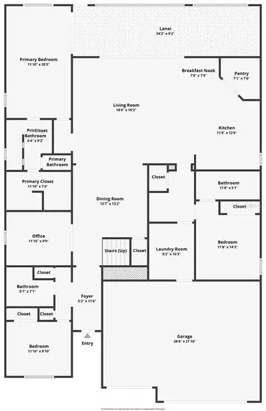 2D floor plan layout of this home in , Land O' Lakes, FL (Image 5).