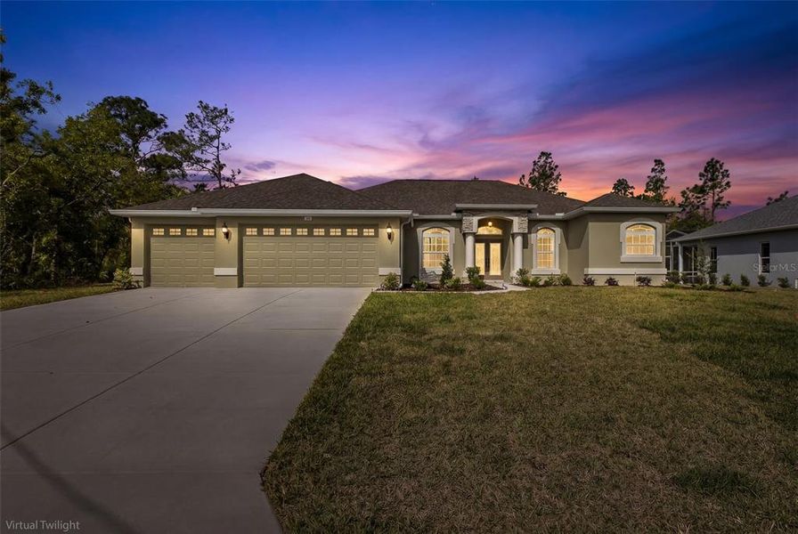 Front exterior of a new home in , Homosassa, FL, highlighting curb appeal (Image 23).