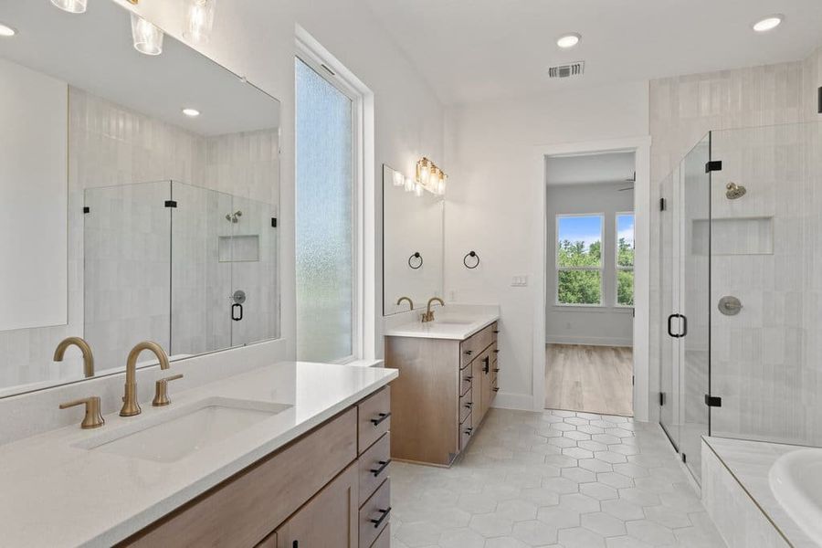 Furnished interior view inside a new home in Lariat, Liberty Hill (Image 18).