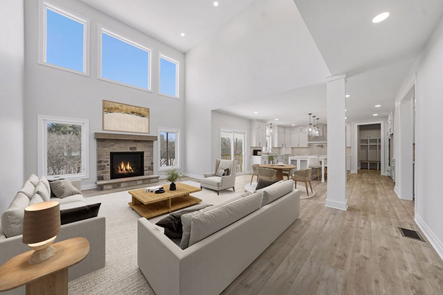 Representative furnished interior of a home built from the The Allen by Forbes Capretto Homes in Birdsong Estates, Orchard Park (Image 12).