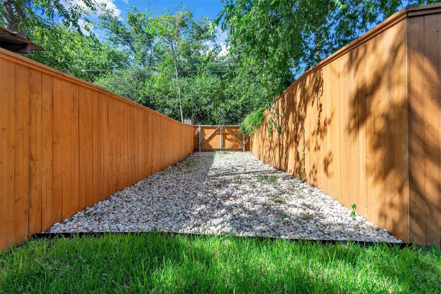 Exterior details and patio area of a home in , Austin (Image 29).