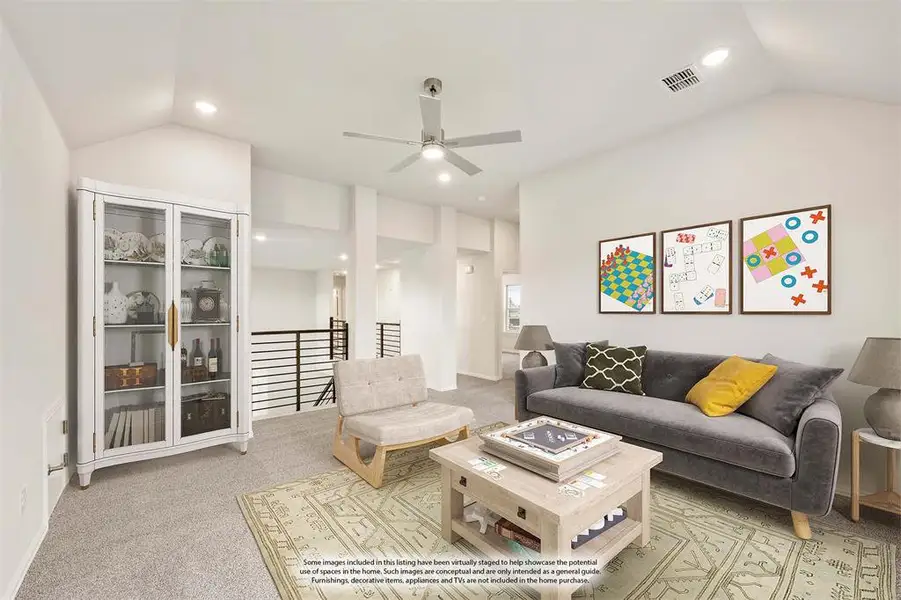 Furnished interior view inside a new home in Sunrise at Garden Valley, Waxahachie (Image 15).