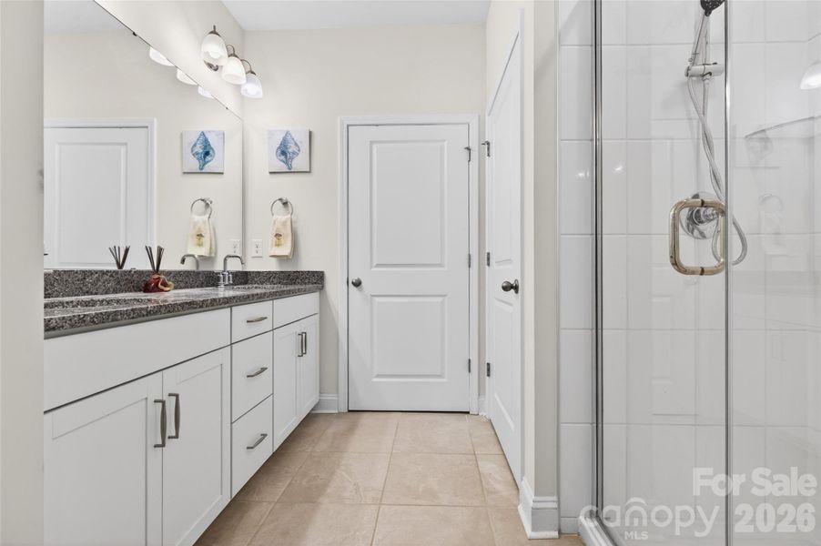 Double sink vanity.