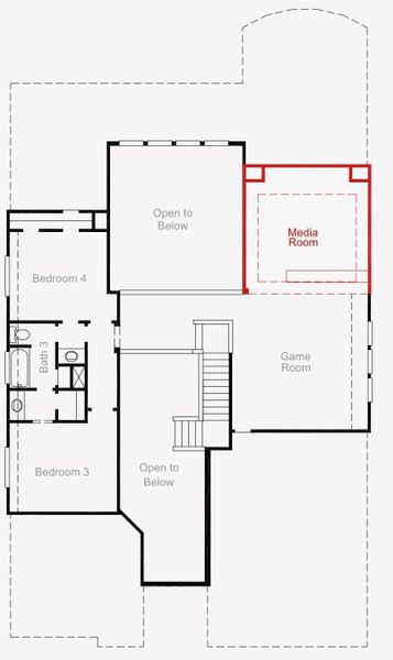 2D floor plan layout of this home in Valencia, Manvel, TX (Image 3).