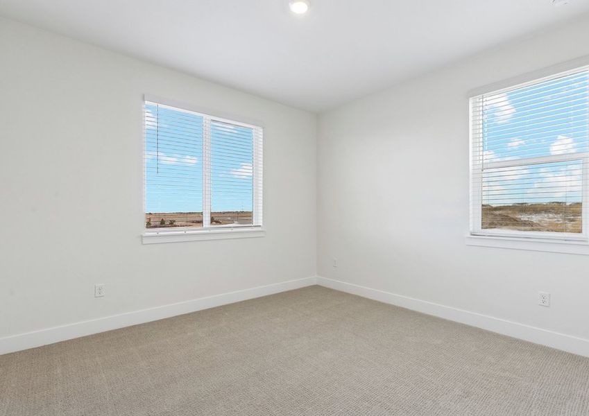 The secondary bedrooms are a great space for children's bedrooms or guest rooms.