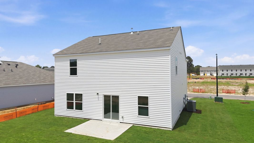 Exterior details and patio area of a home in Hunter Hill, Rocky Mount (Image 24).