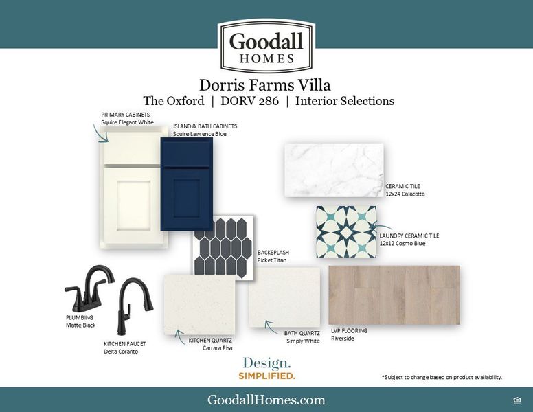 Sample of building materials used in homes in Dorris Farm at Willow Springs, White House (Image 31).