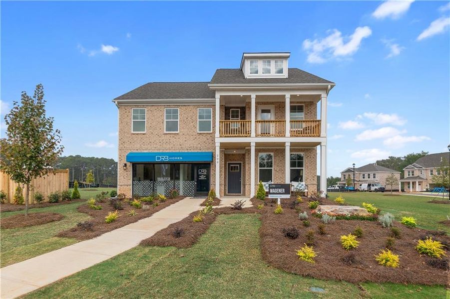 Front exterior of a new home in Burchwood, Stockbridge, GA, highlighting curb appeal (Image 1). Front exterior of a new home in Burchwood, Stockbridge, GA, highlighting curb appeal (Image 1).