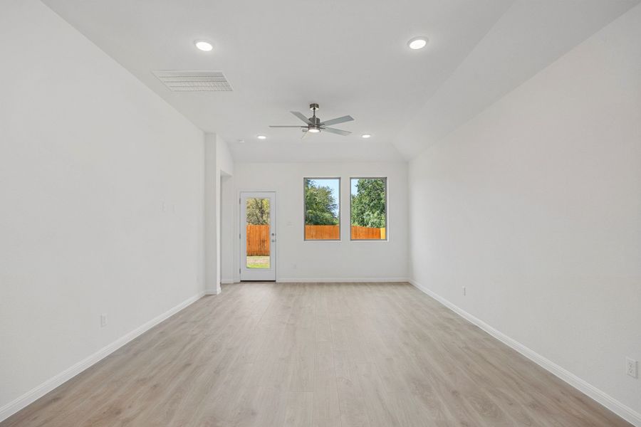 Living Room in the Elm home plan by Trophy Signature Homes – REPRESENTATIVE PHOTO