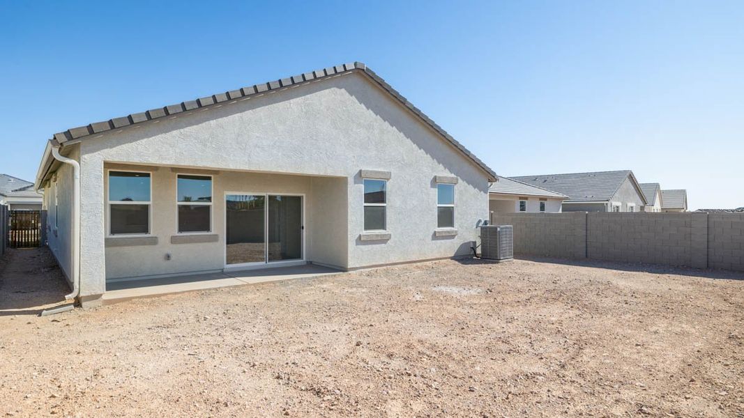 Exterior details and patio area of a home in Entrada Del Oro, Gold Canyon (Image 14). Exterior details and patio area of a home in Entrada Del Oro, Gold Canyon (Image 14).
