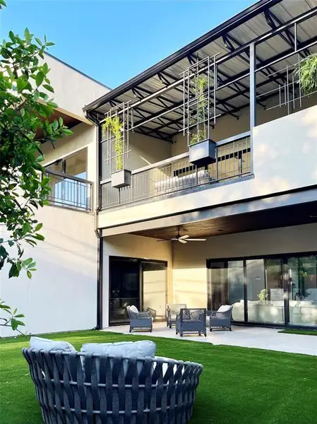 Exterior details and patio area of a home in , Dallas (Image 2). Exterior details and patio area of a home in , Dallas (Image 2).