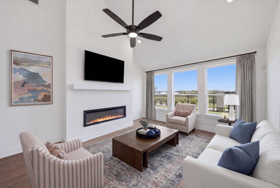 Furnished interior view inside a new home in Brookhollow West, Prosper (Image 15).