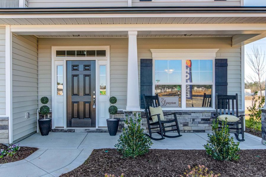 Representative exterior photo of a completed home built from the Drayton by Caviness & Cates Communities in Bartlett Manor, Youngsville, NC (Image 119).