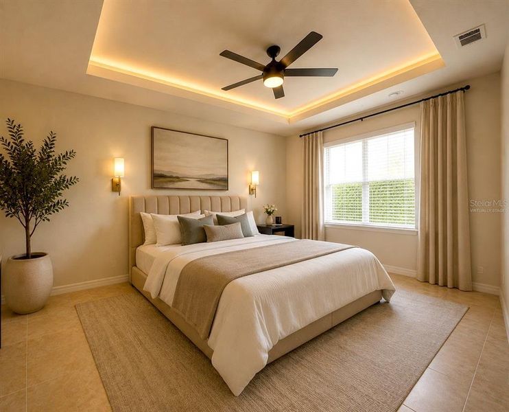 Furnished interior view inside a new home in , Orlando (Image 11).