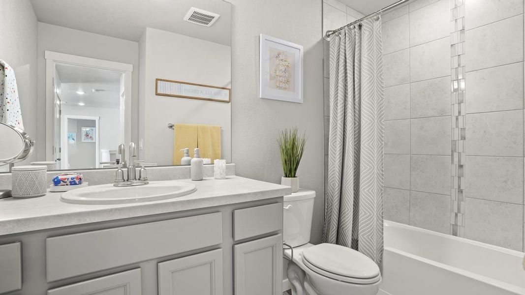 Representative furnished interior of a home built from the Elm by View Homes in Aspen Ranch, Fountain (Image 20).