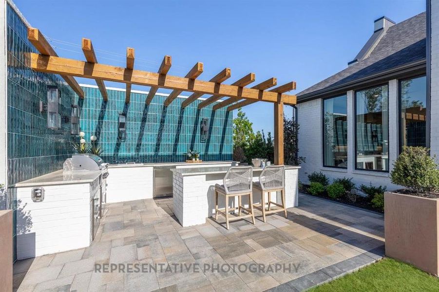 Exterior details and patio area of a home in The Parks at Wilson Creek, Celina (Image 19).