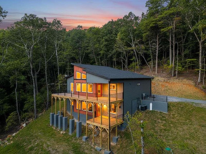 Exterior details and patio area of a home in , Ellijay (Image 32).