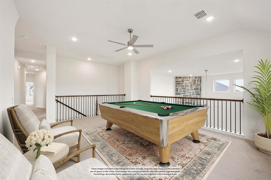 Furnished interior view inside a new home in Wildflower Ranch 60-65, Fort Worth (Image 17).