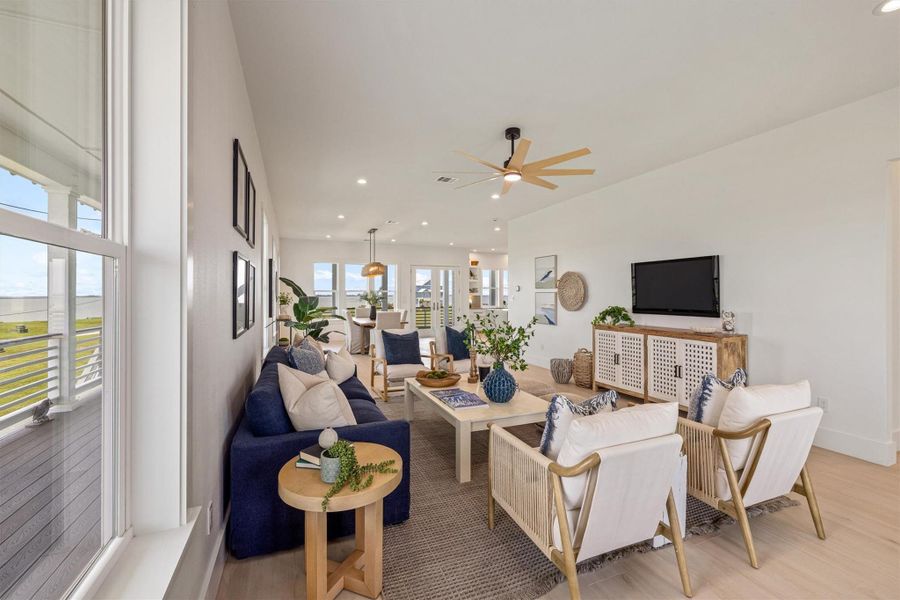Furnished interior view inside a new home in , Galveston (Image 33).