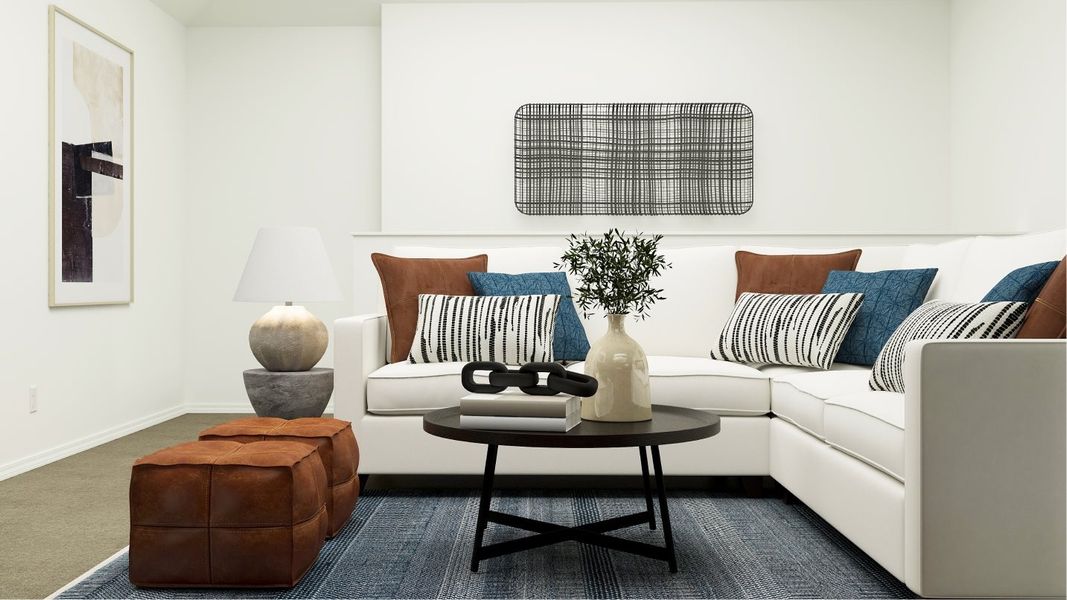 Representative furnished interior of a home built from the Windyhill by Lennar in The Colony: Ridgepointe and Claremont Collections, Bastrop (Image 14).