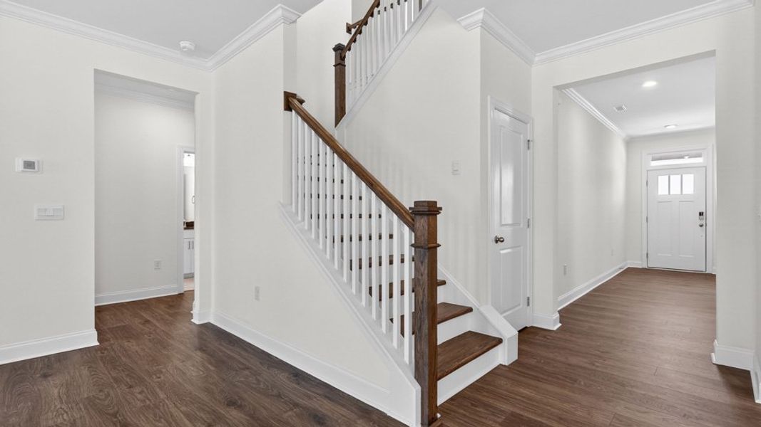 Spacious, unfurnished interior of a new home in The Grove at Winston Pointe, Clayton (Image 9). Spacious, unfurnished interior of a new home in The Grove at Winston Pointe, Clayton (Image 9).