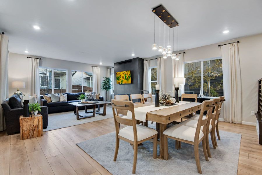 Furnished interior view inside a new home in Reunion, Commerce City (Image 37).