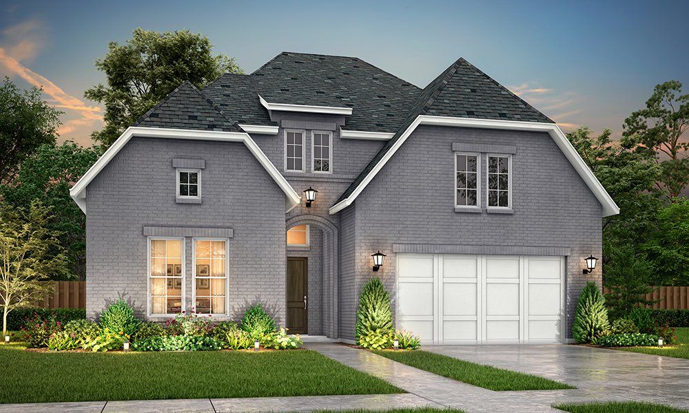 Representative exterior photo of a completed home built from the Chase II by Southgate Homes in Windsong Ranch 61' Series, Prosper, TX (Image 2). Representative exterior photo of a completed home built from the Chase II by Southgate Homes in Windsong Ranch 61' Series, Prosper, TX (Image 2).