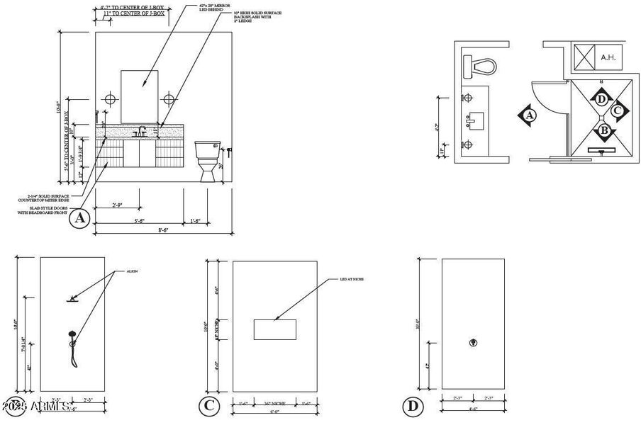 Guest Bath Elevations Guest Bath Elevations