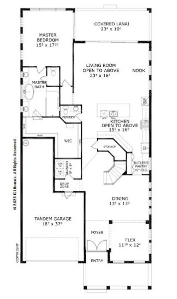 2D floor plan layout for the Vista Costera - Classic Series | 50' Wide Lots by ICI Homes in Veranda Bay, Flagler Beach, FL (Image 4). 2D floor plan layout for the Vista Costera - Classic Series | 50' Wide Lots by ICI Homes in Veranda Bay, Flagler Beach, FL (Image 4).