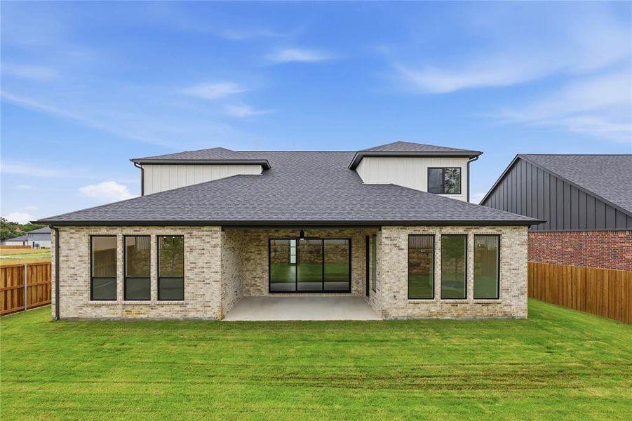 Exterior details and patio area of a home in The Grove, North Richland Hills (Image 3).