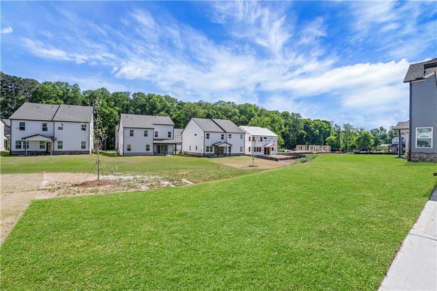 Exterior details and patio area of a home in The Paddocks at Doc Hughes, Buford (Image 2).