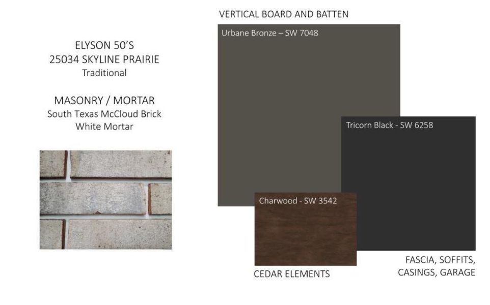 Sample of building materials used in homes in , Katy (Image 3).