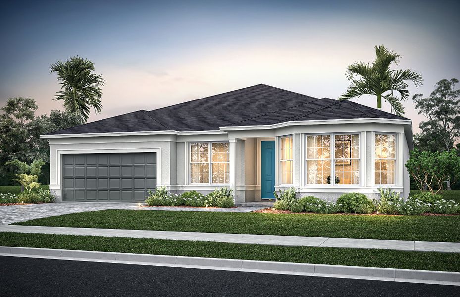 Representative exterior photo of a completed home built from the Easley by DiVosta in Emerson Oaks, Vero Beach, FL (Image 23).