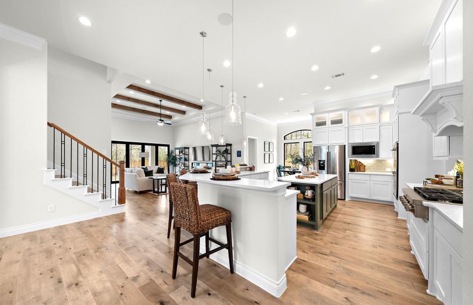 Furnished interior view inside a new home in The Woodlands Hills 65′, Willis (Image 36).