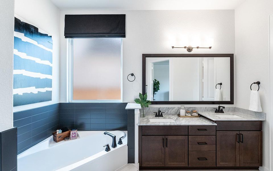 Representative furnished interior of a home built from the Sonora by CastleRock Communities in Solterra, Mesquite (Image 12).