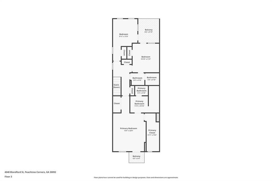 2D floor plan layout of this home in , Peachtree Corners, GA (Image 7).
