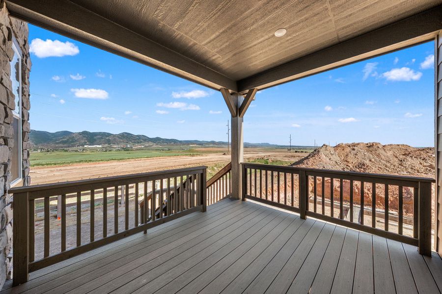 Exterior details and patio area of a home in Trumark Homes at Sterling Ranch, Littleton (Image 3).