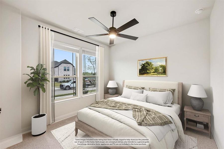 Furnished interior view inside a new home in Union Park Classic 55, Little Elm (Image 14).