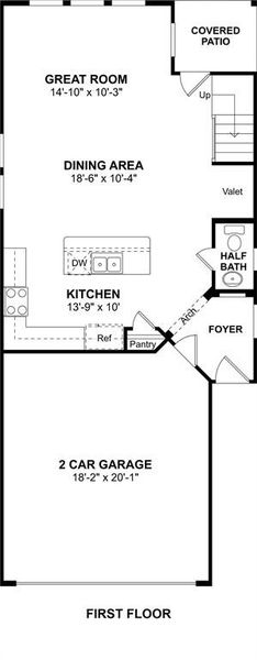 The Frances floor plan by K. Hovnanian Homes. 1st Floor shown. *Prices, plans, dimensions, features, specifications, materials, and availability of homes or communities are subject to change without notice or obligation.