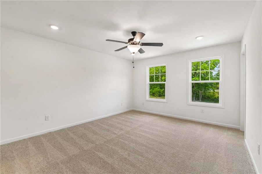 Spacious, unfurnished interior of a new home in Eastlyn Crossing, Flowery Branch (Image 20). Spacious, unfurnished interior of a new home in Eastlyn Crossing, Flowery Branch (Image 20).