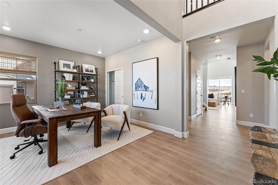 Furnished interior view inside a new home in Trailstone City Collection, Arvada (Image 15).
