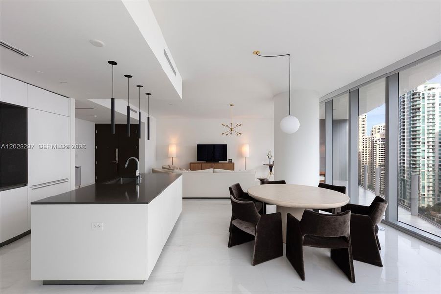 Furnished interior view inside a new home in , Miami (Image 5). Furnished interior view inside a new home in , Miami (Image 5).