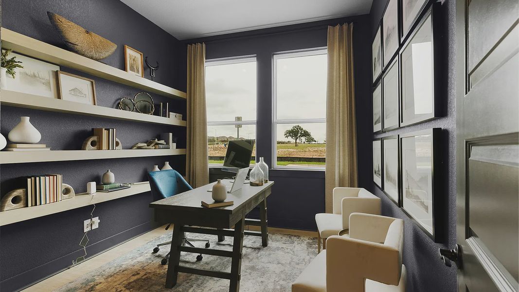 Representative furnished interior of a home built from the Malani by Chesmar Homes in Berry Creek Highlands, Georgetown (Image 15).