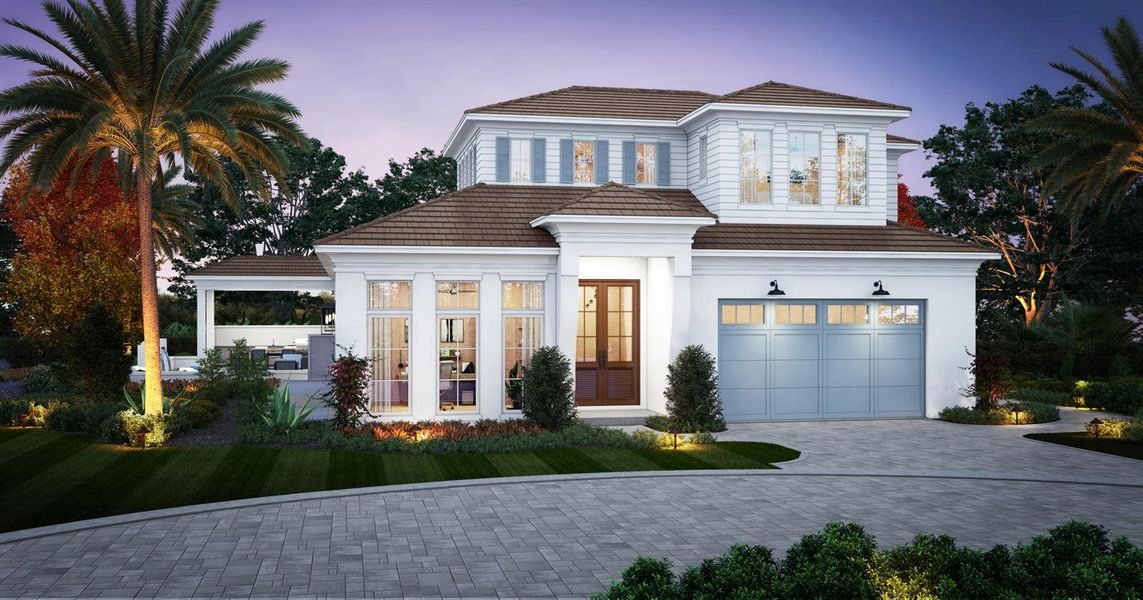 Front Elevation - Dusk Front Elevation - Dusk