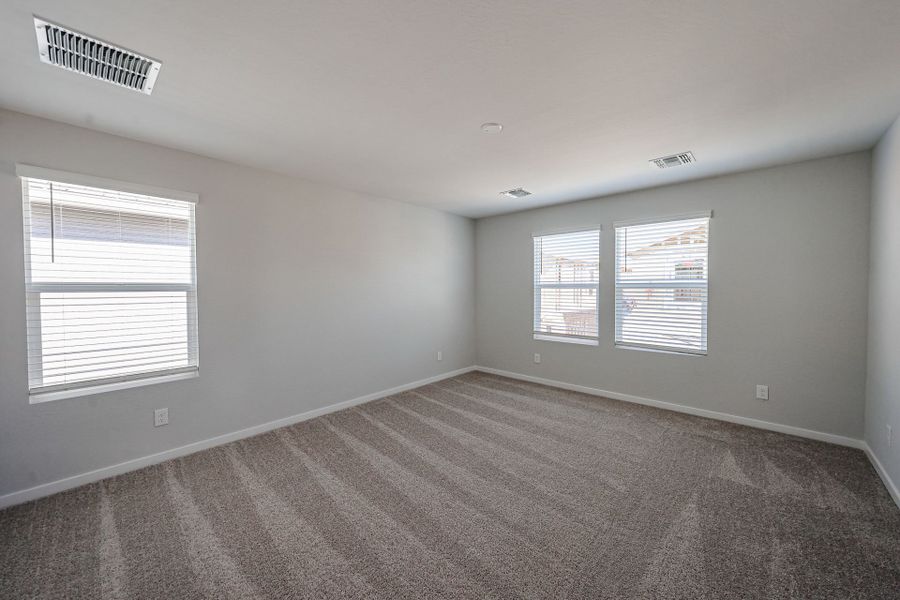 A room with windows.