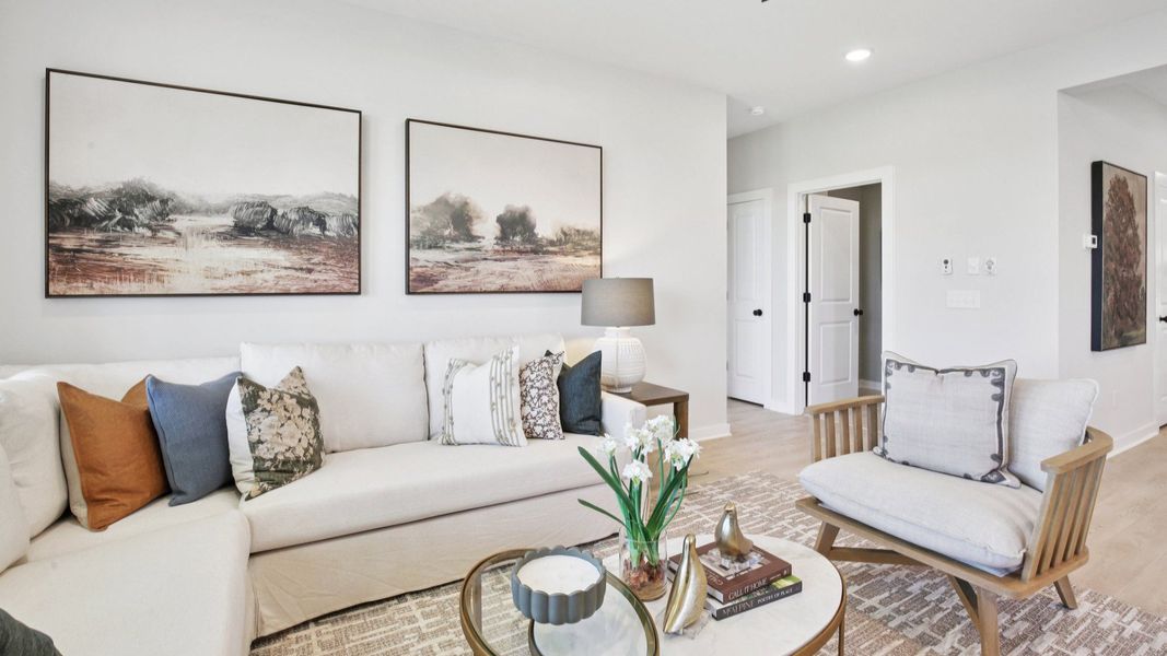 Representative furnished interior of a home built from the Lassiter by DRB Homes in Cottages of Bearwood, Mount Pleasant (Image 10).