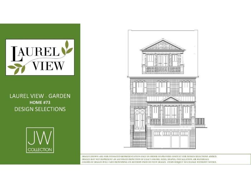 Exterior rendering of this home design in Laurel View, Suwanee, GA (Image 5).