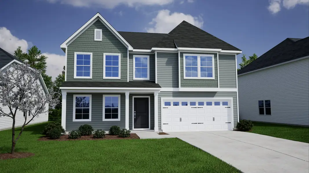 Representative exterior photo of a completed home built from the Telfair - Genesis Value Collection by Mungo Homes in Fairfield Place East and West, Chesnee, SC (Image 21).